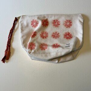 The Tote Project pouch NWT grapefruit 100% organic cotton fair trade handmade